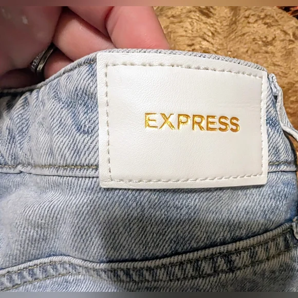 Express Light Blue Boyfriend Jeans - Picture 5 of 6